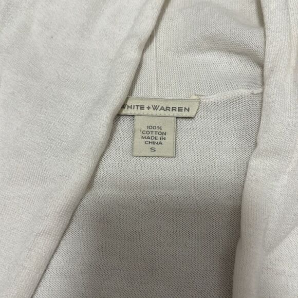 White and Warren cream/taupe cardigan Small - Picture 2 of 5